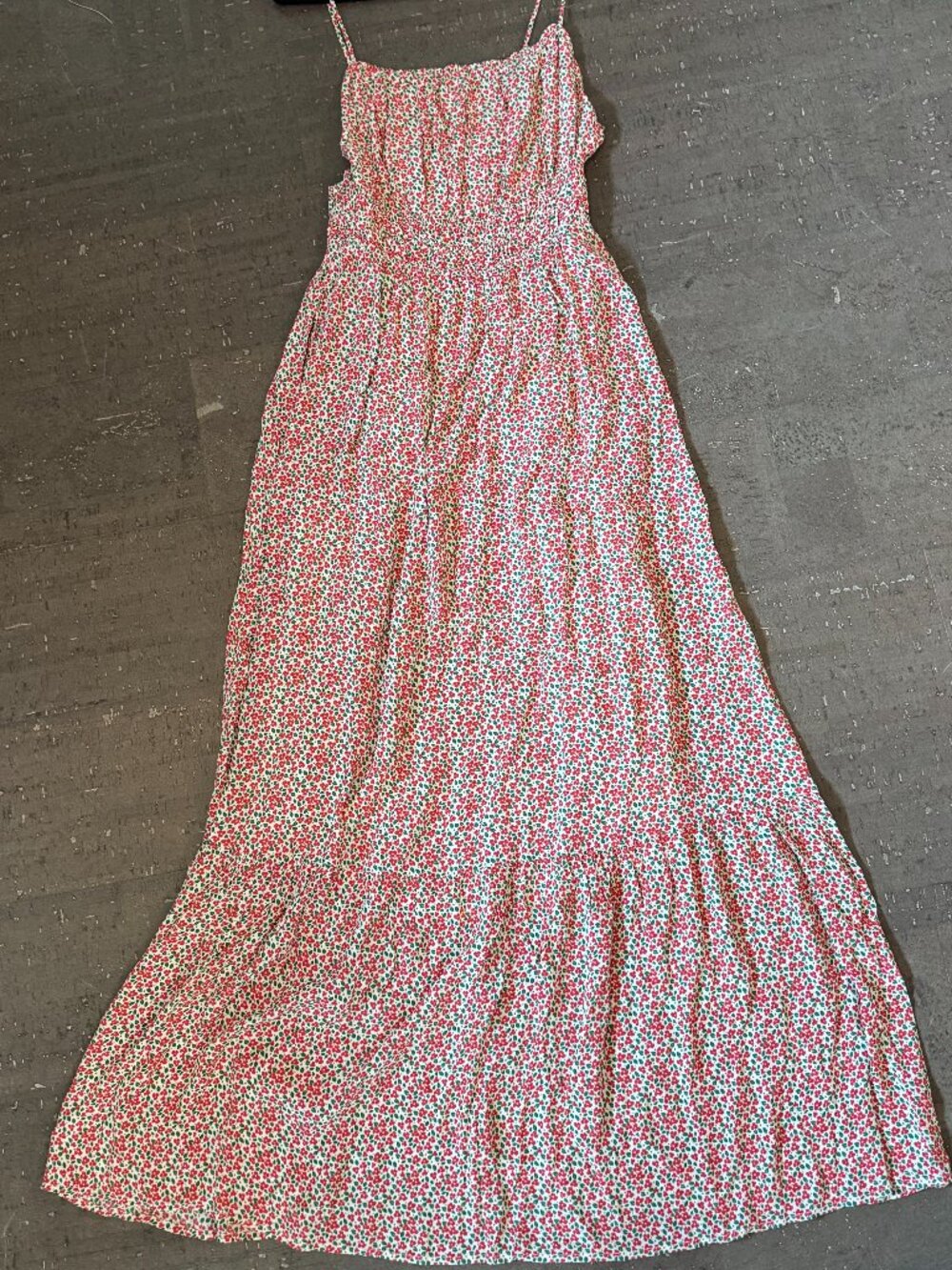 Trovata Birds of Paradis Ditsy Floral Smocked Strapless Maxi Dress - Picture 3 of 4